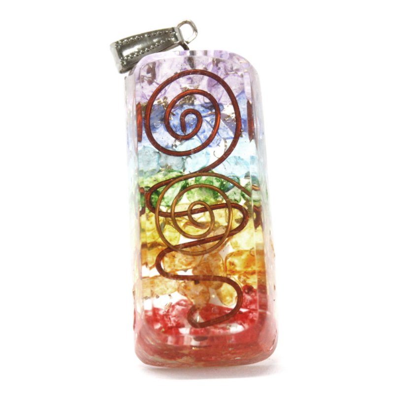 (image for) Orgonite Power Pendant - Rainbow Copper Attractor