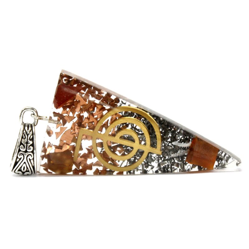 (image for) Orgonite Power Pendant - Three Metals Power Point