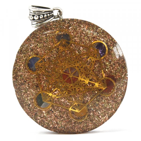 (image for) Orgonite Power Pendant - Multi Power Chakra - Lrg