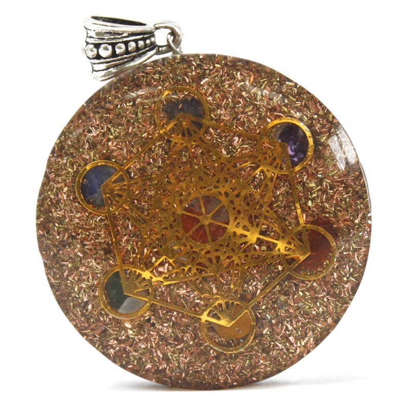 (image for) Orgonite Power Pendant - Multi Power Chakra - Lrg