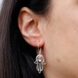 (image for) Silver & Gold Earring - Hamsa