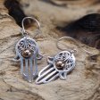 (image for) Silver & Gold Earring - Hamsa