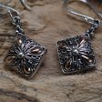 (image for) Silver & Gold Earring - Square Drop