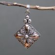 (image for) Silver & Gold Pendant - Square Drop