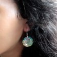 (image for) Shell & Silver Earrings - Classic Disc - Abalone