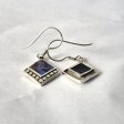 (image for) Shell & Silver Earrings - Square Dots- Abalone
