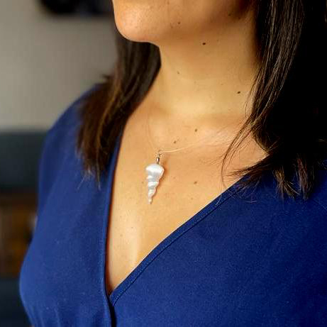 (image for) Selenite Spiral Pendant